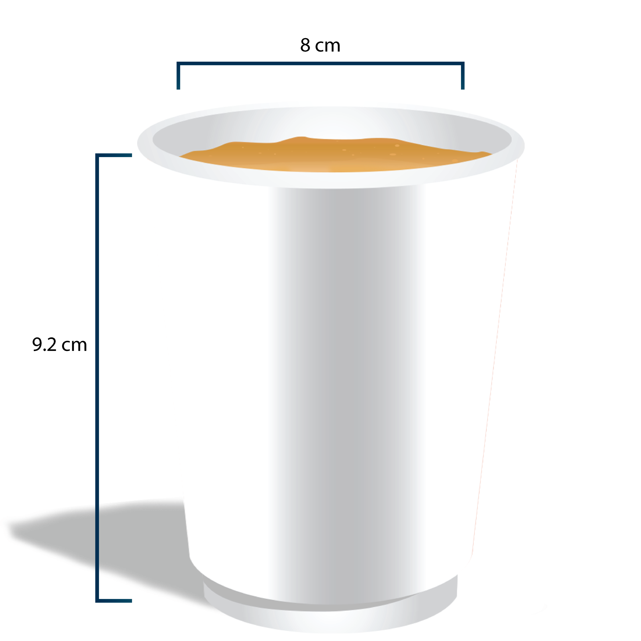 8 oz double wall size